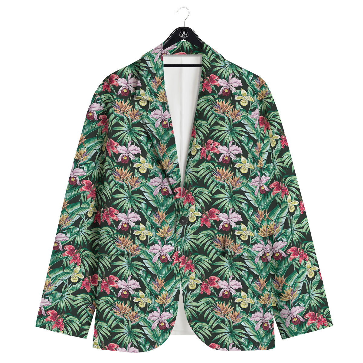 Hawaii Hibiscus Orchids Print Pattern Men's Sport Coat-grizzshop
