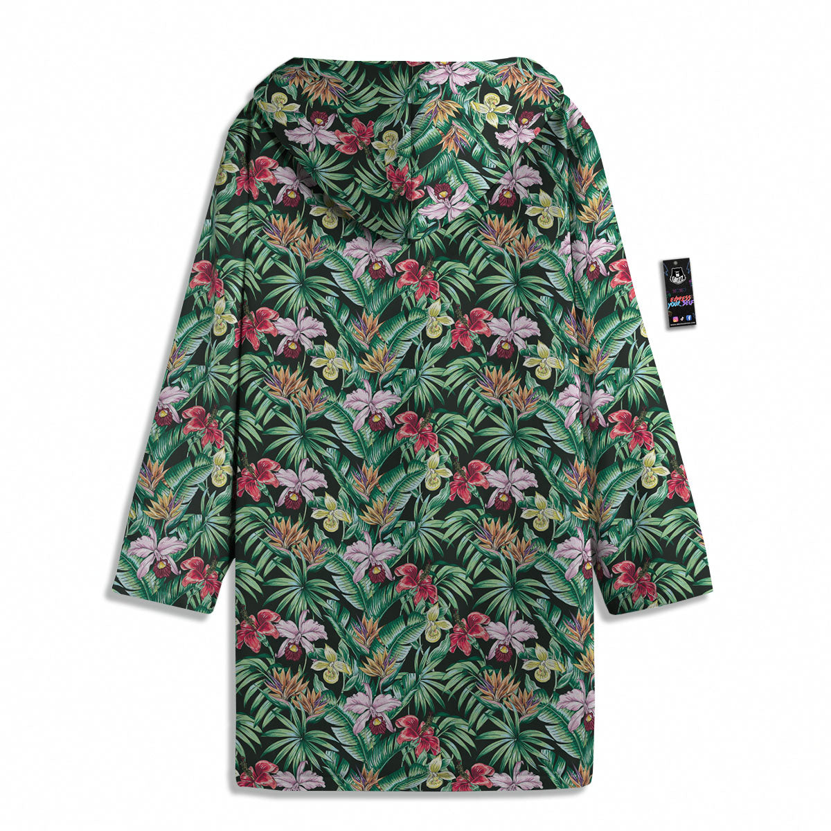 Hawaii Hibiscus Orchids Print Pattern Men's Windbreaker Jacket-grizzshop
