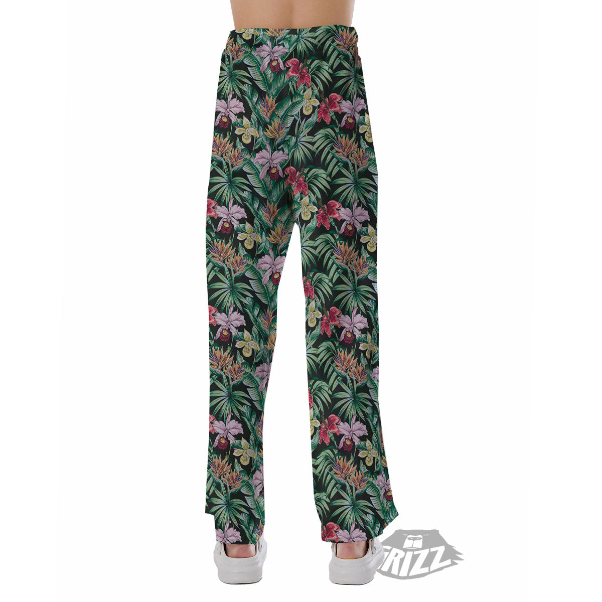 Hawaii Hibiscus Orchids Print Pattern Pajama Pants-grizzshop
