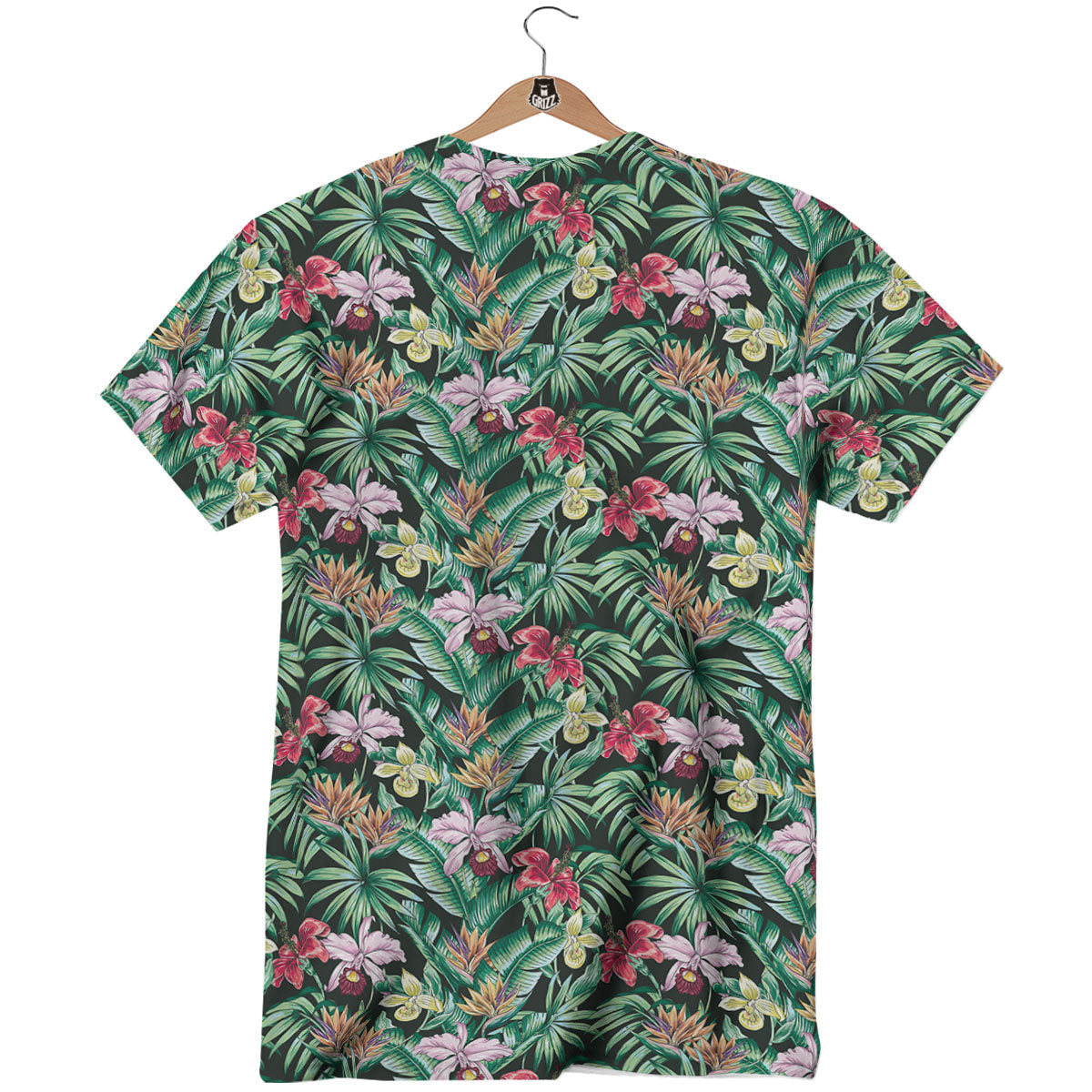 Hawaii Hibiscus Orchids Print Pattern T-Shirt-grizzshop