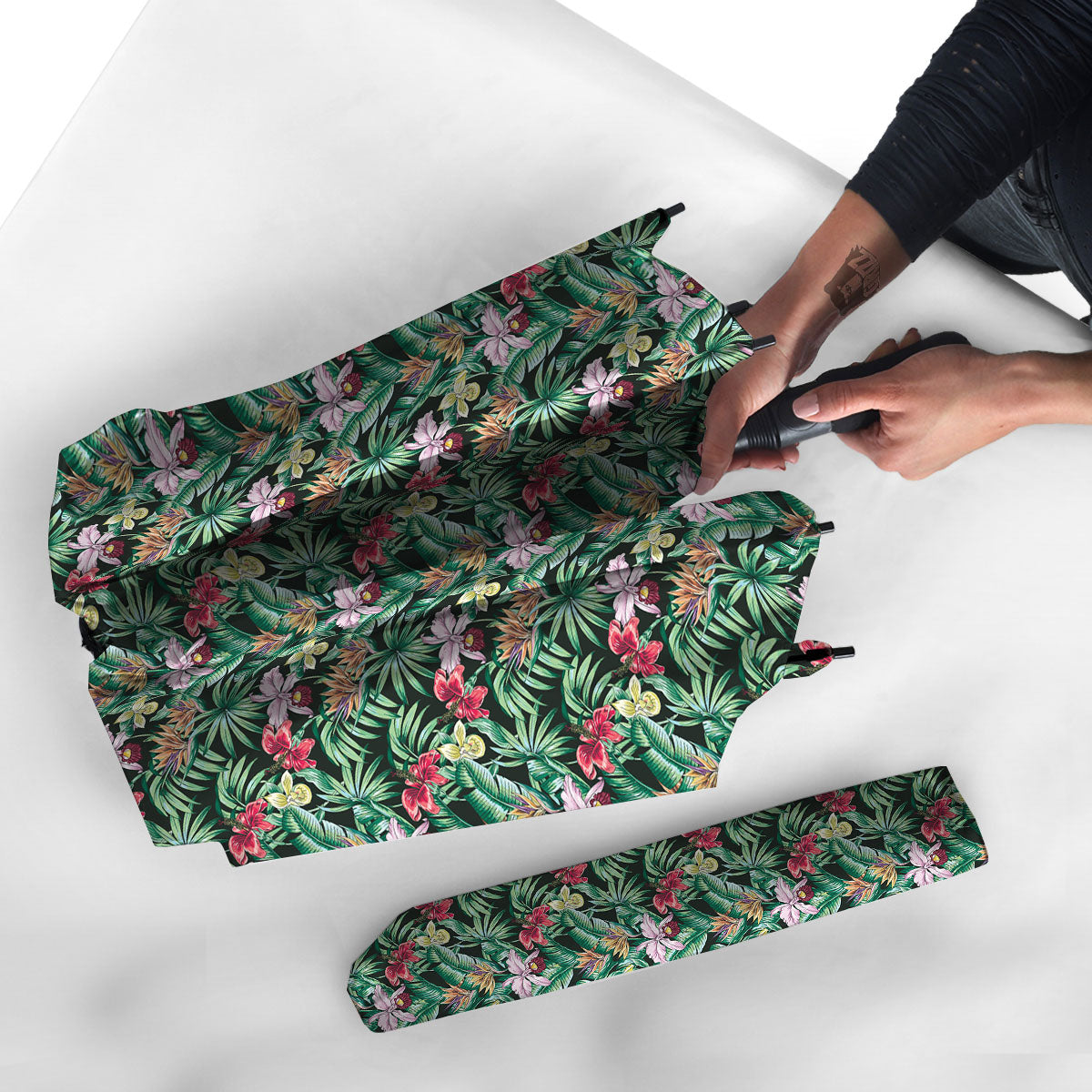 Hawaii Hibiscus Orchids Print Pattern Umbrella-grizzshop