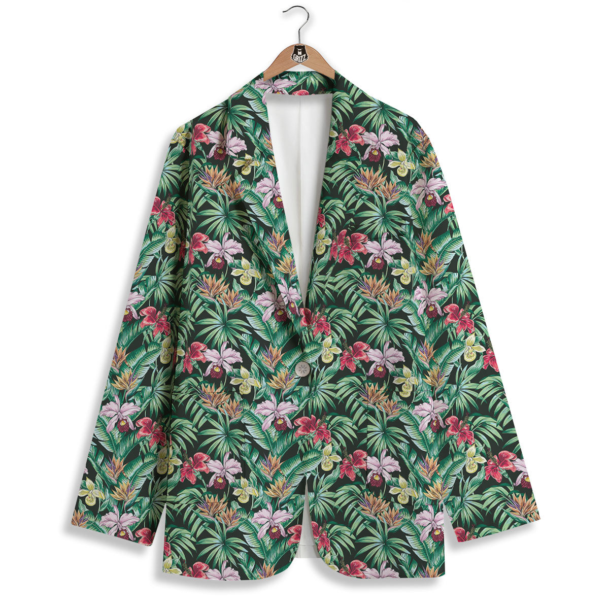 Hawaii Hibiscus Orchids Print Pattern Women's Blazer-grizzshop