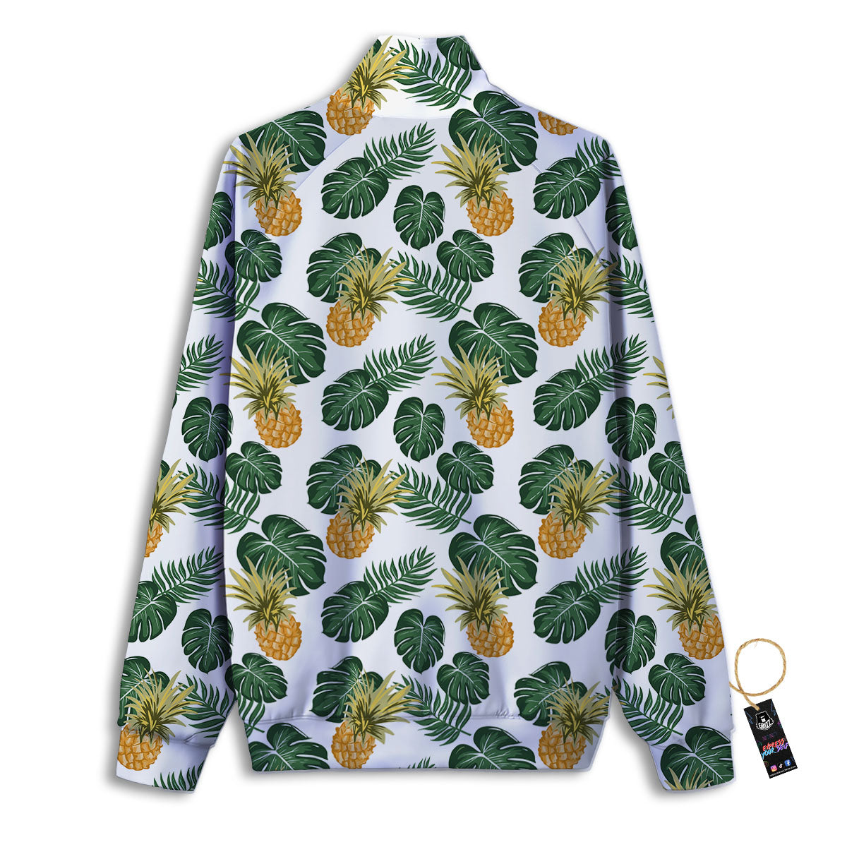 Hawaii Hibiscus Pineapple Print Pattern Track Jacket-grizzshop