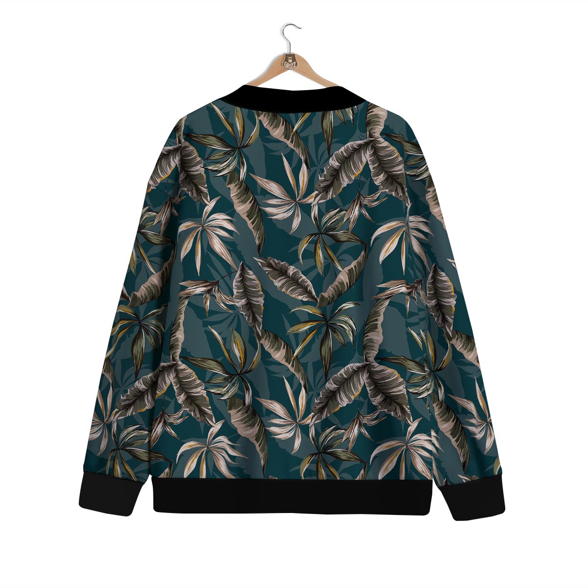 Hawaii Leaf Green Tropical Print Pattern Cardigan-grizzshop