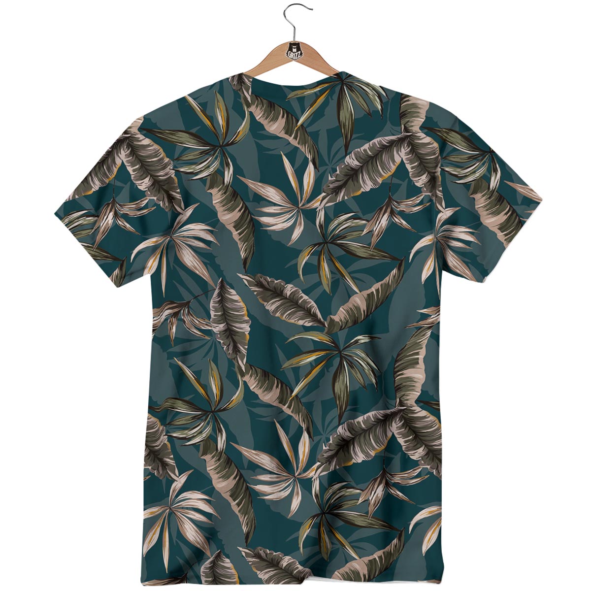 Hawaii Leaf Green Tropical Print Pattern T-Shirt-grizzshop