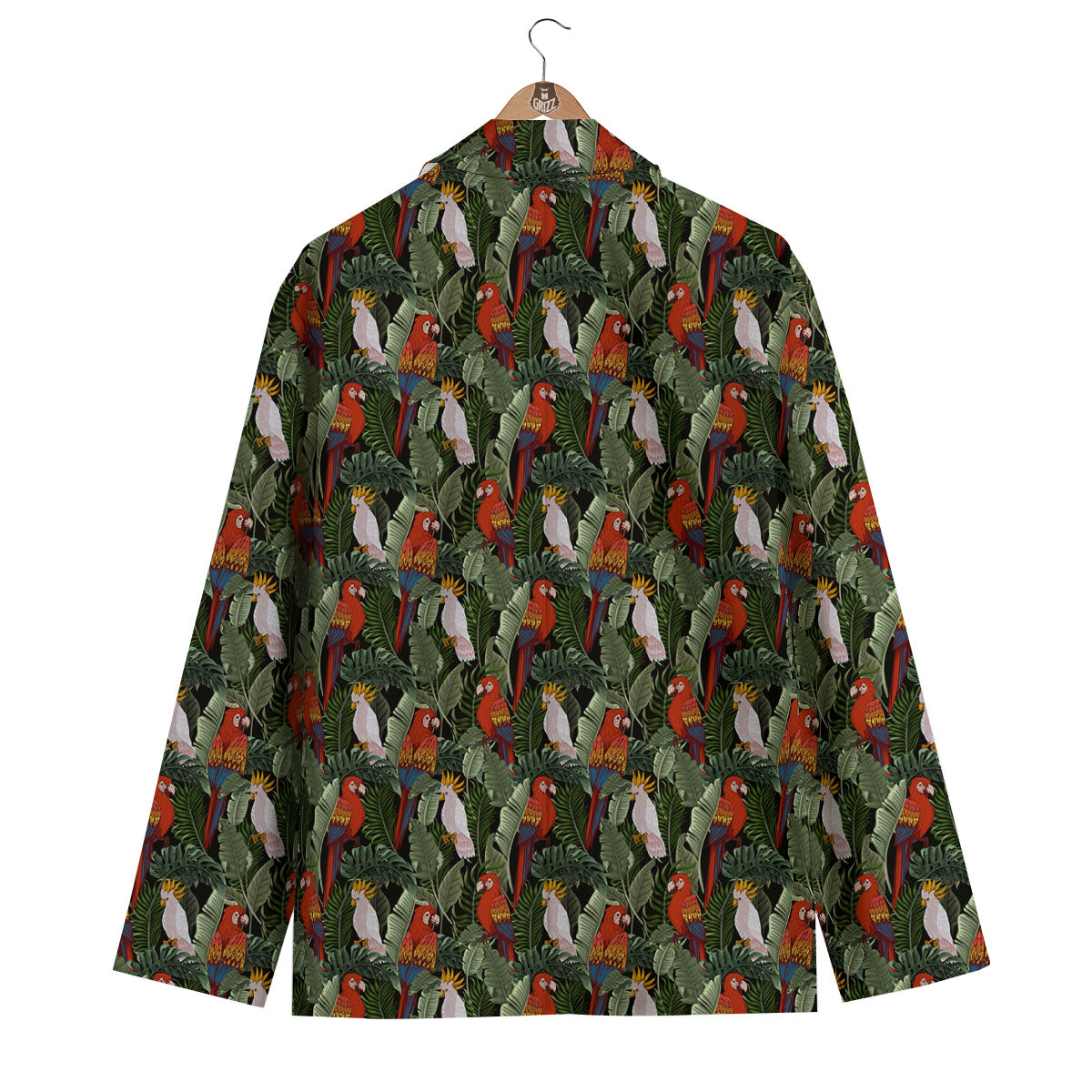 Hawaii Leaf Parrot Banana Print Pattern Men's Blazer-grizzshop