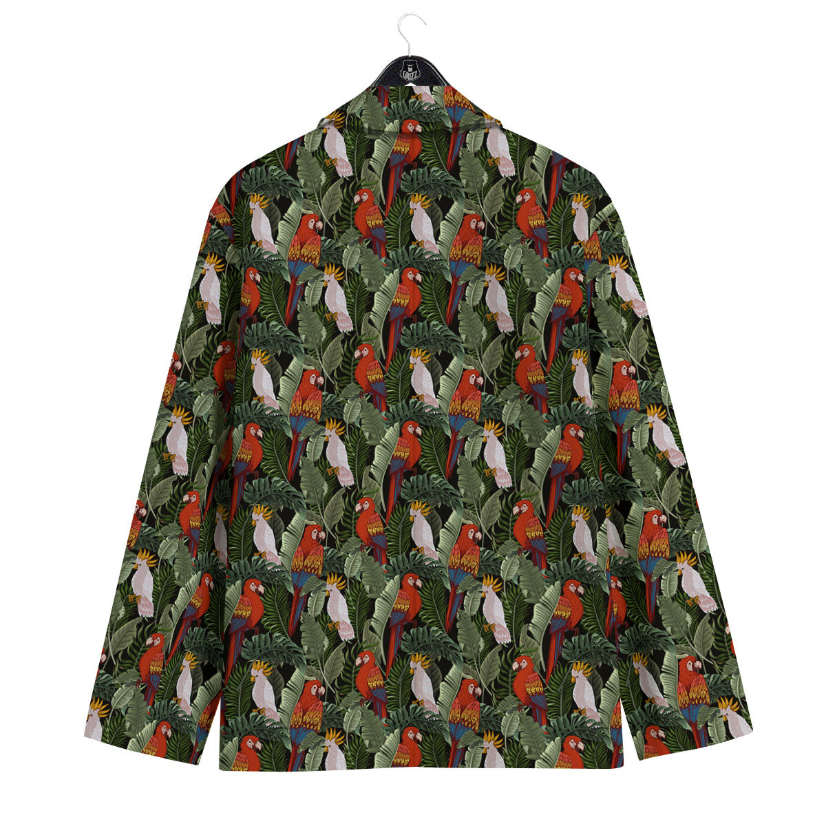 Hawaii Leaf Parrot Banana Print Pattern Men's Sport Coat-grizzshop