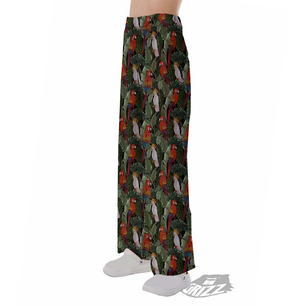 Hawaii Leaf Parrot Banana Print Pattern Pajama Pants-grizzshop
