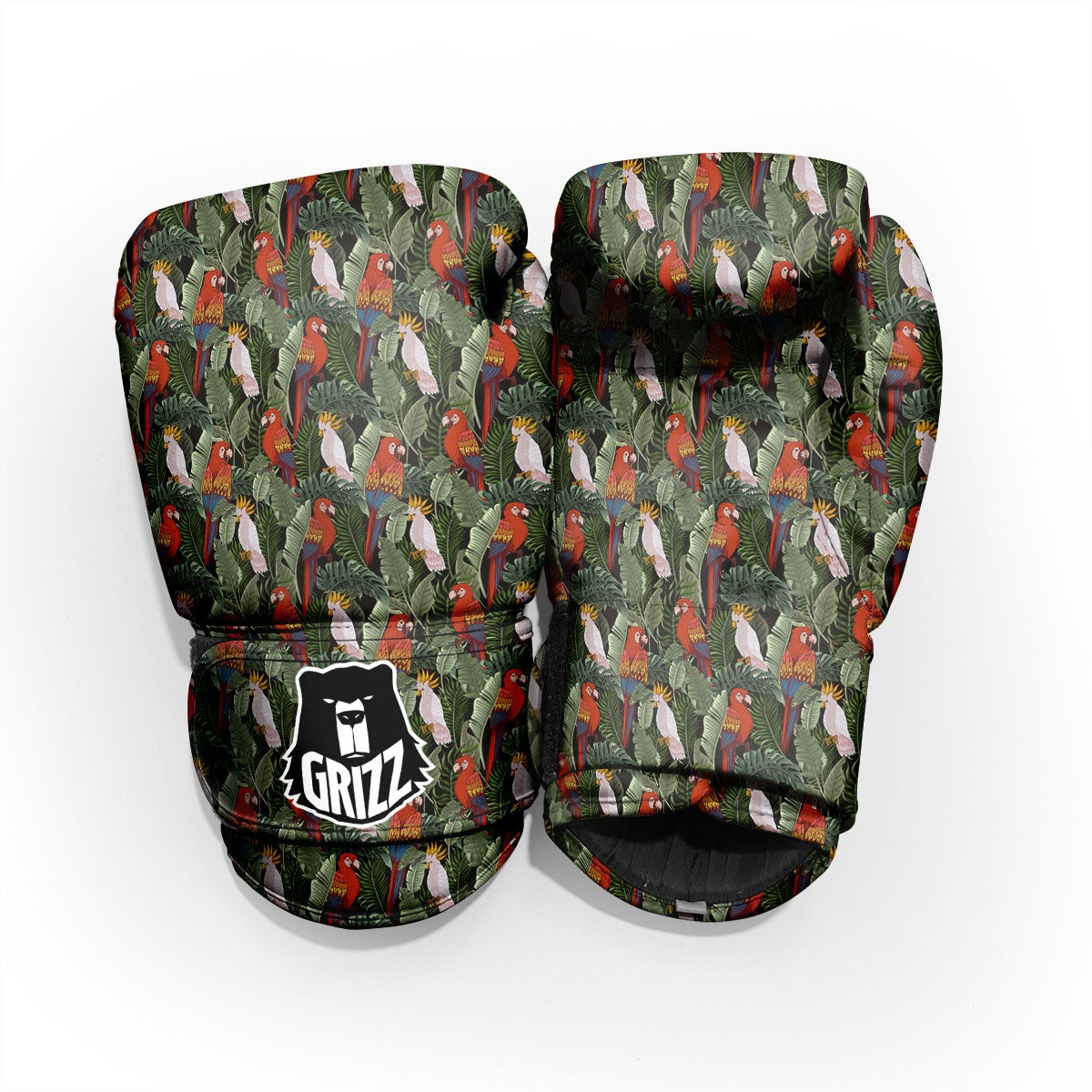 Hawaii Leaf Parrot Banana Print Pattern Pro Boxing Glove