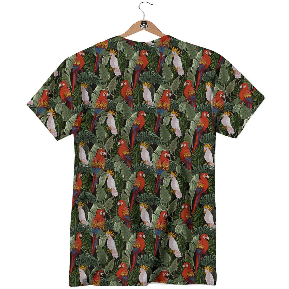 Hawaii Leaf Parrot Banana Print Pattern T-Shirt-grizzshop