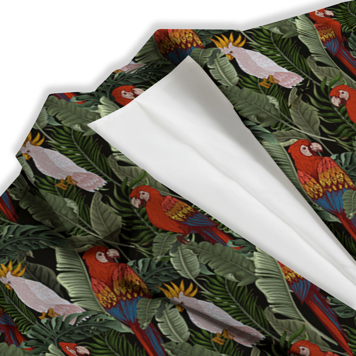 Hawaii Leaf Parrot Banana Print Pattern Women's Blazer-grizzshop