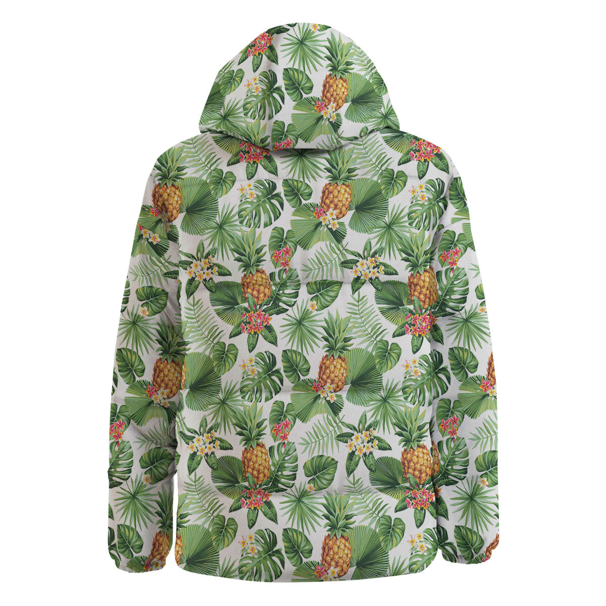 Hawaii Leaves Pineapple Print Pattern Down Jacket-grizzshop