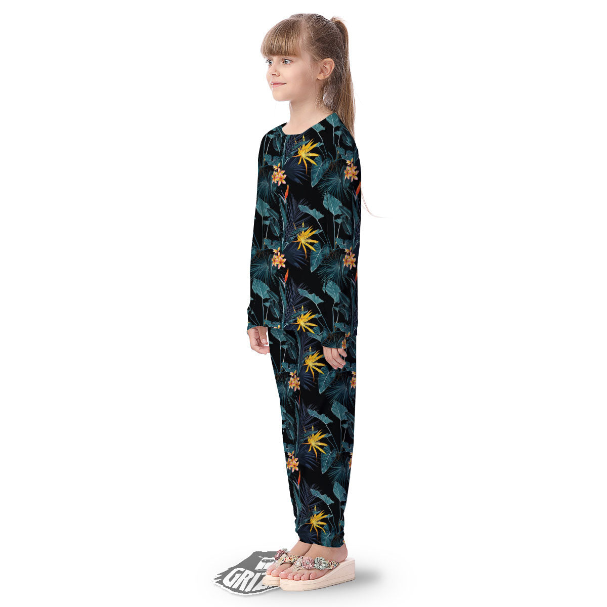 Hawaii Night Tropical Print Pattern Kid's Pajamas-grizzshop