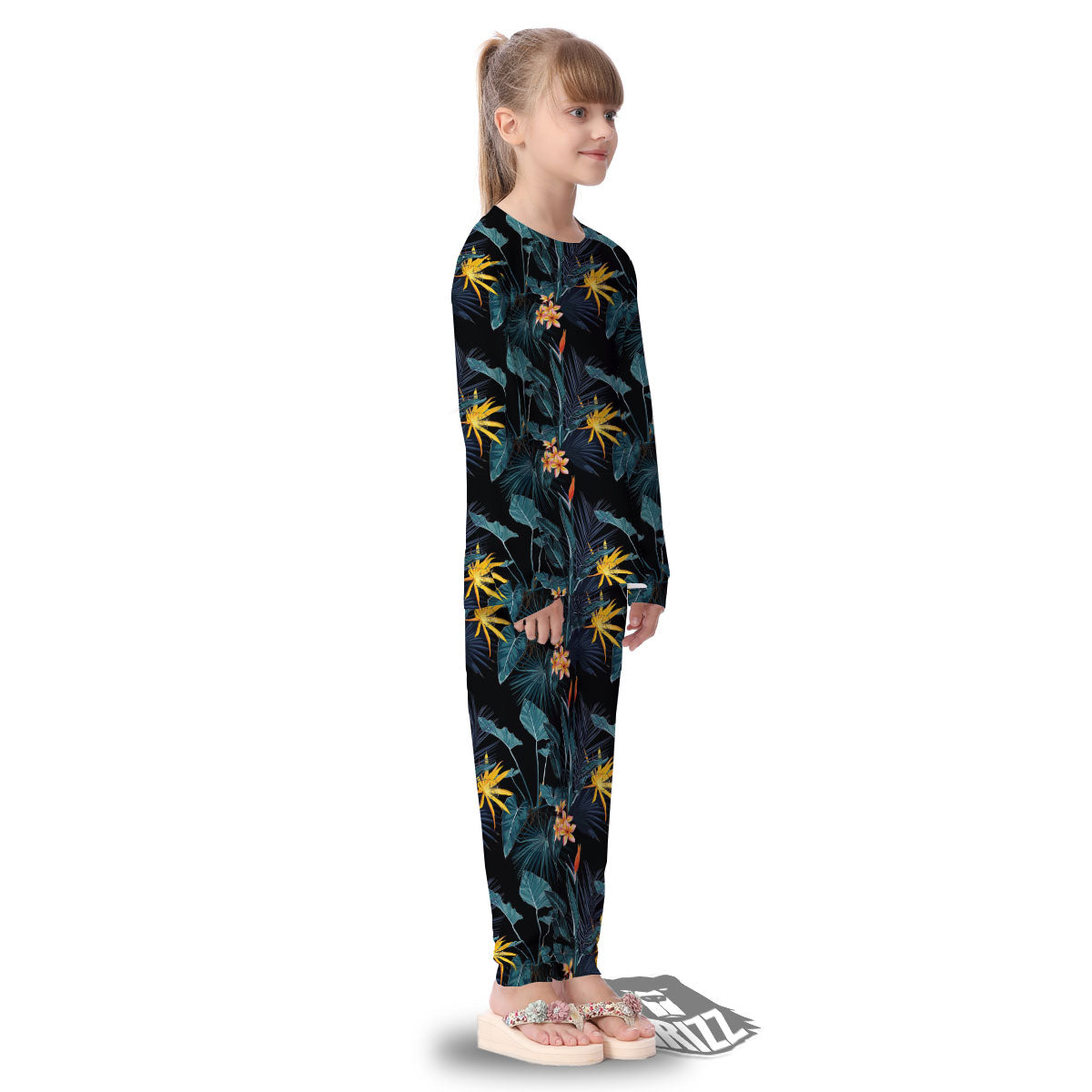 Hawaii Night Tropical Print Pattern Kid's Pajamas-grizzshop