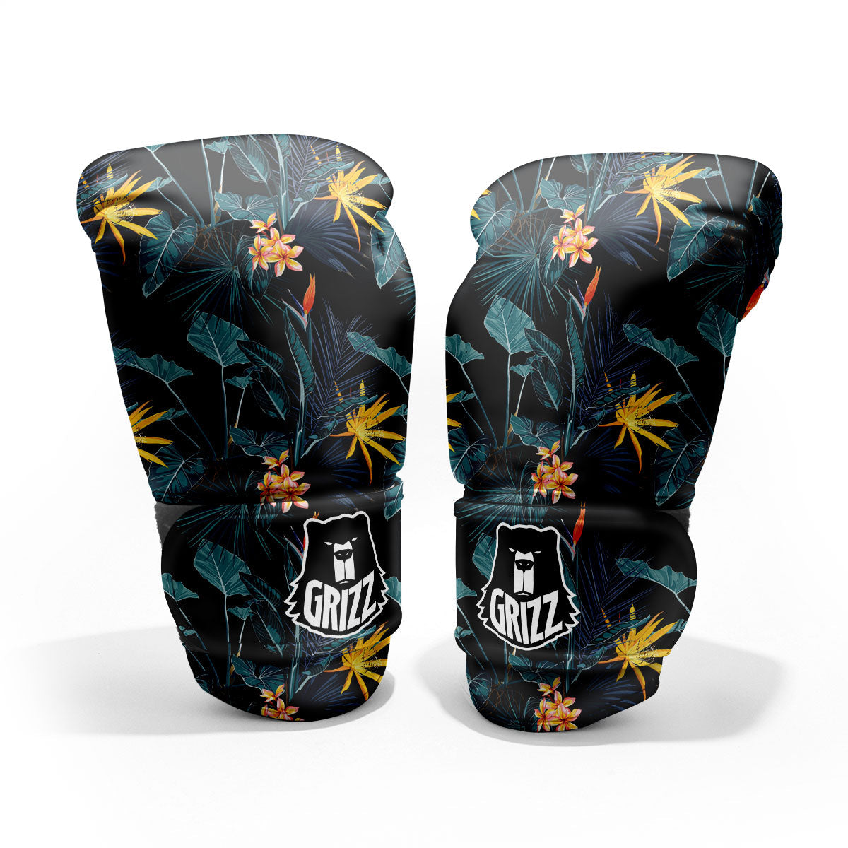 Hawaii Night Tropical Print Pattern Sparring Gloves-grizzshop