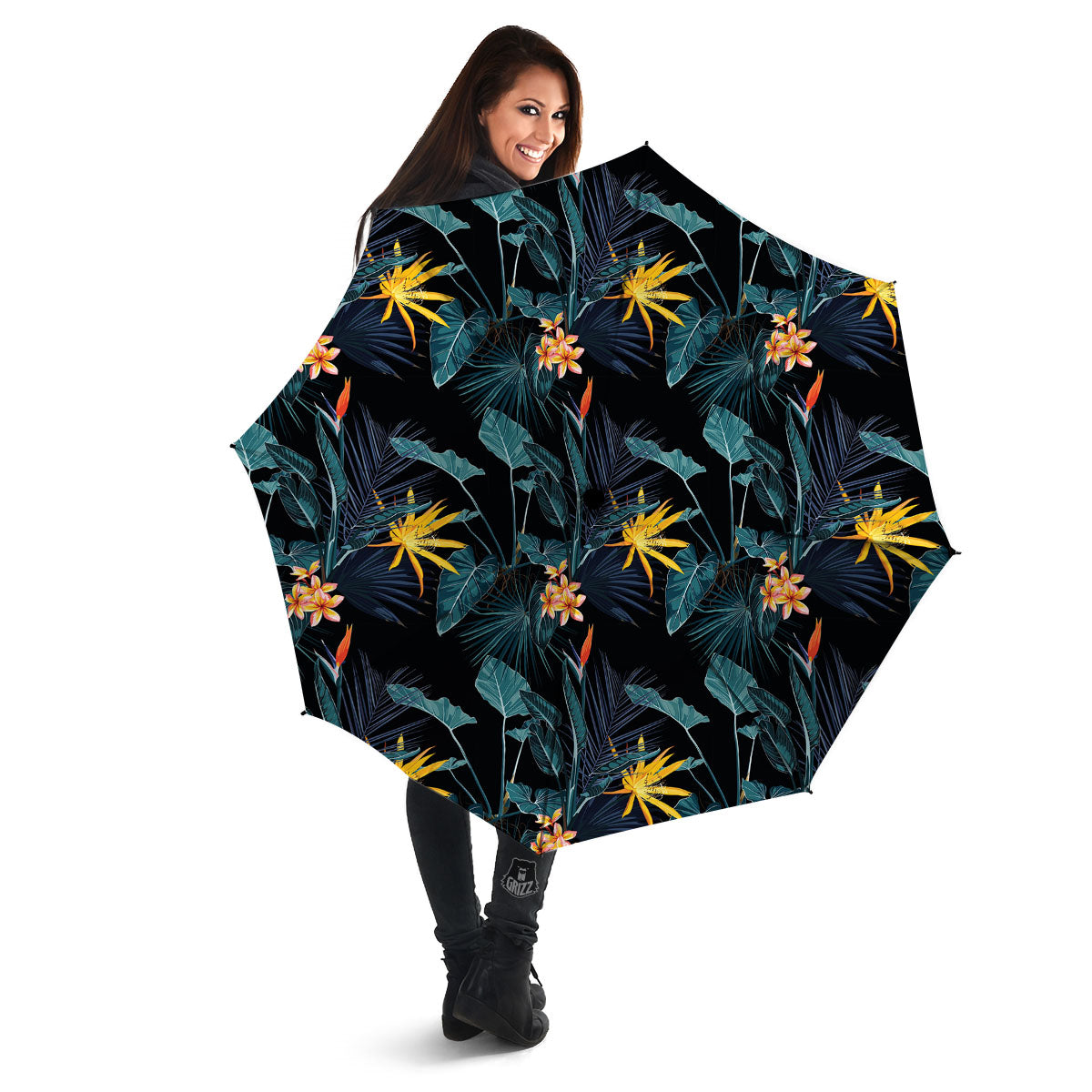 Hawaii Night Tropical Print Pattern Umbrella-grizzshop