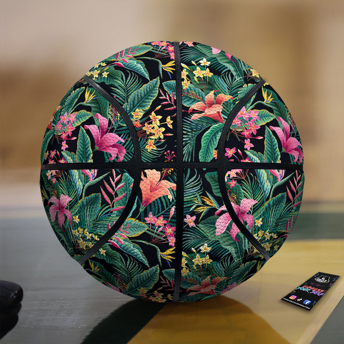 Hawaii Plants Tropical Print Pattern Basketball