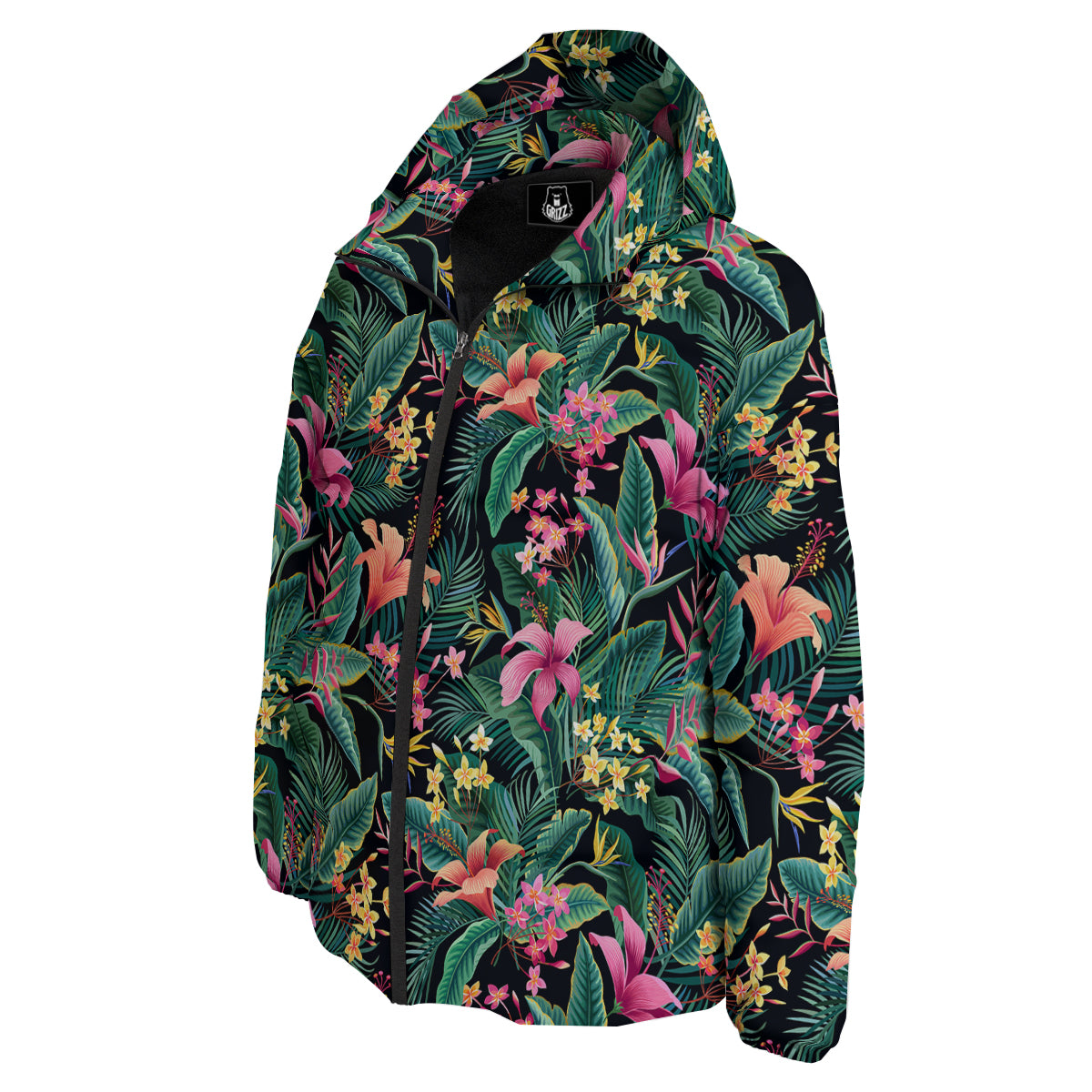 Hawaii Plants Tropical Print Pattern Down Jacket-grizzshop