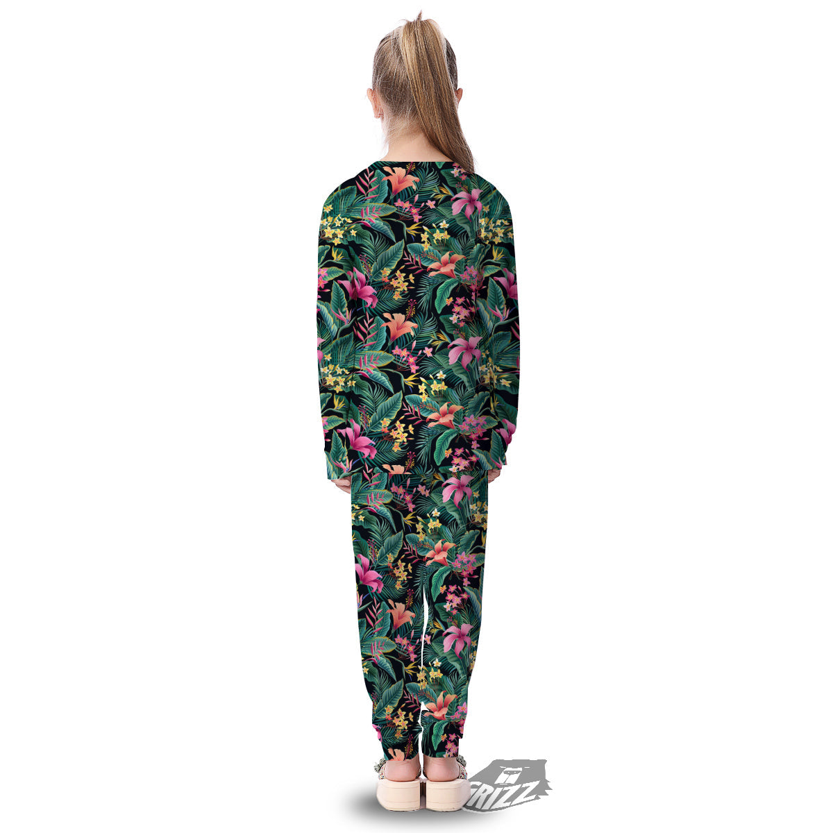 Hawaii Plants Tropical Print Pattern Kid's Pajamas-grizzshop