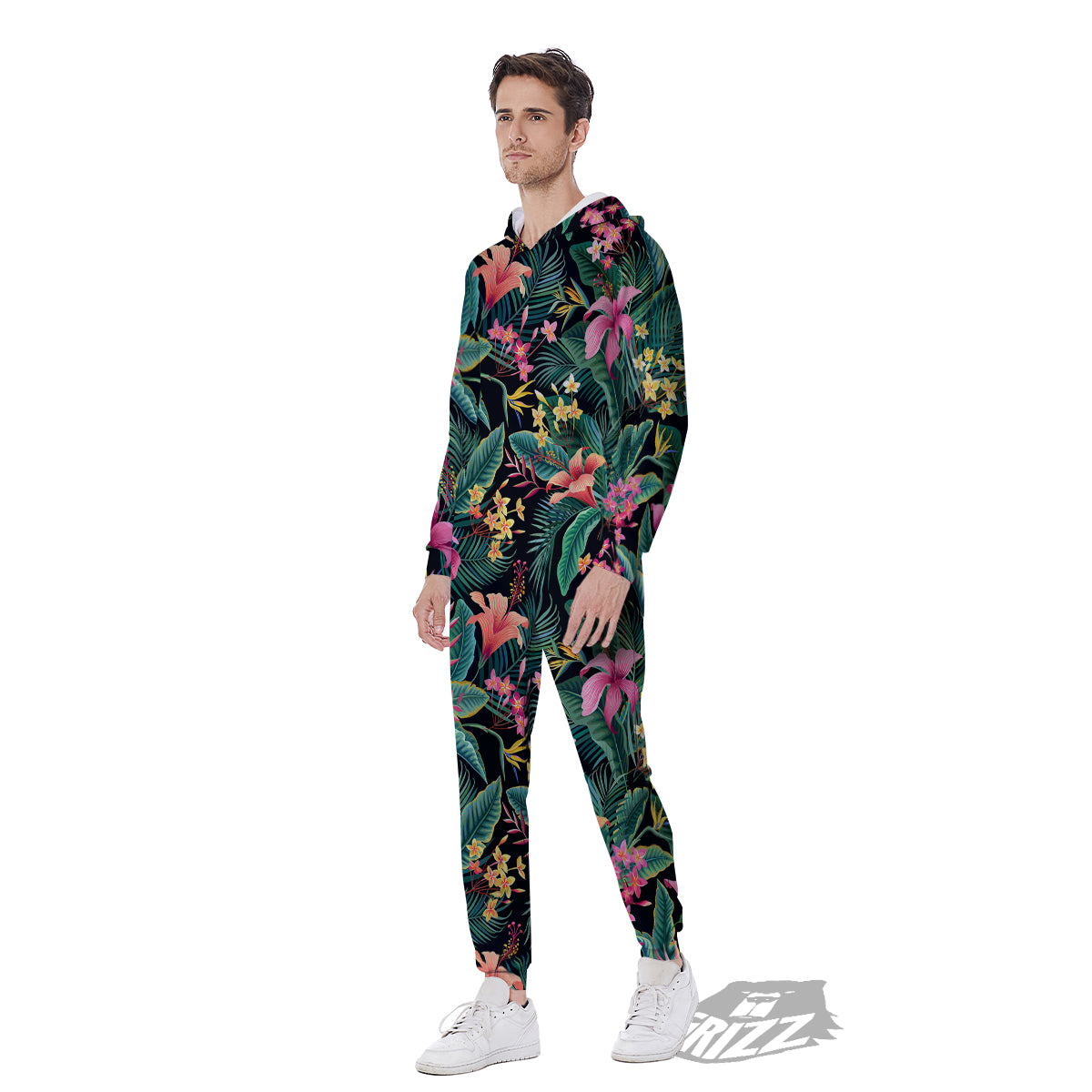 Hawaii Plants Tropical Print Pattern Men's Jumpsuit-grizzshop