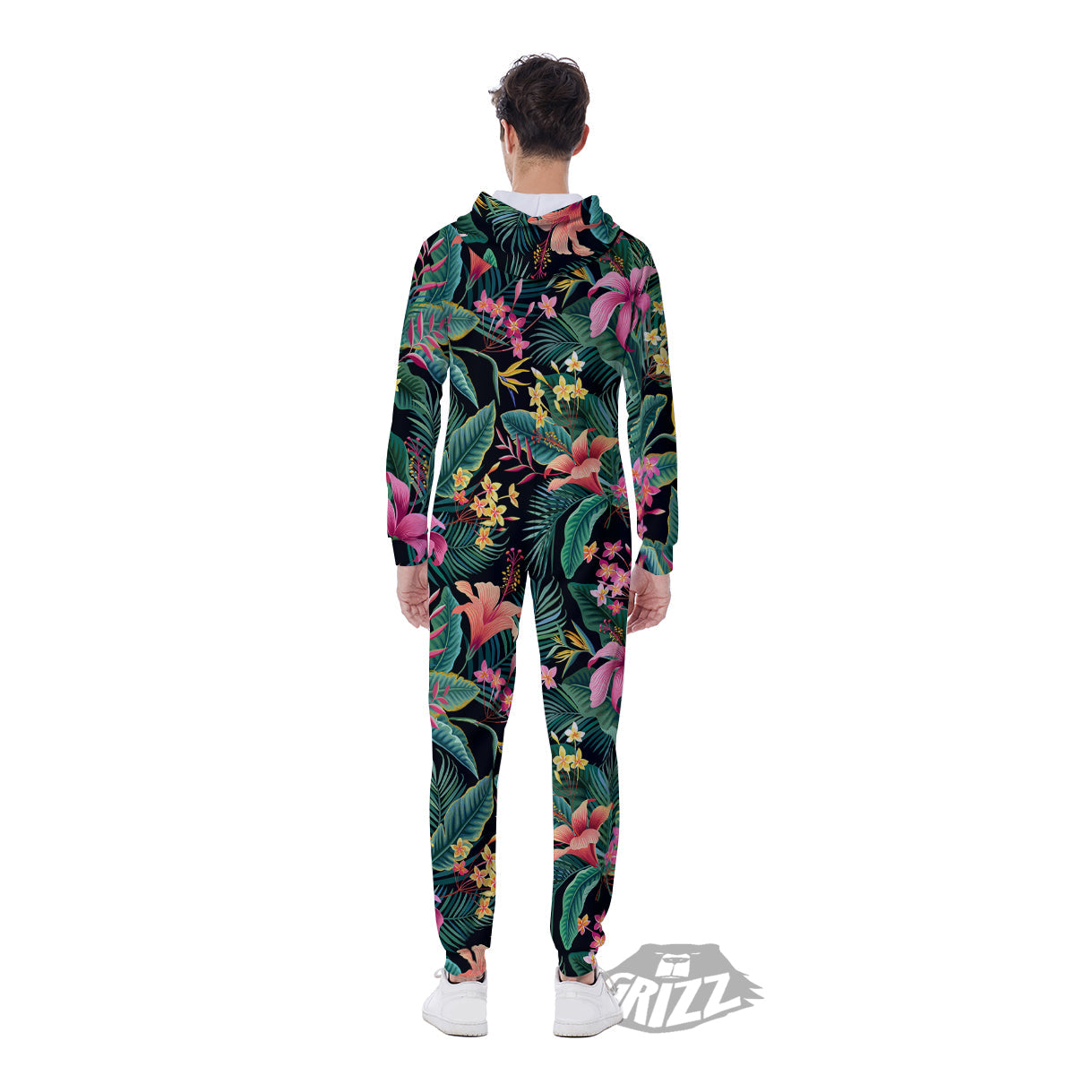 Hawaii Plants Tropical Print Pattern Men's Jumpsuit-grizzshop