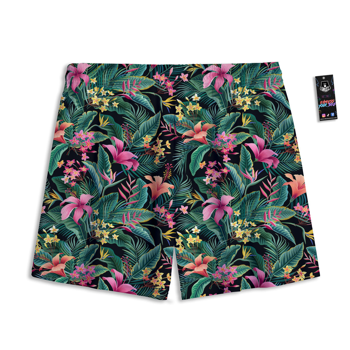 Hawaii Plants Tropical Print Pattern Mesh Shorts