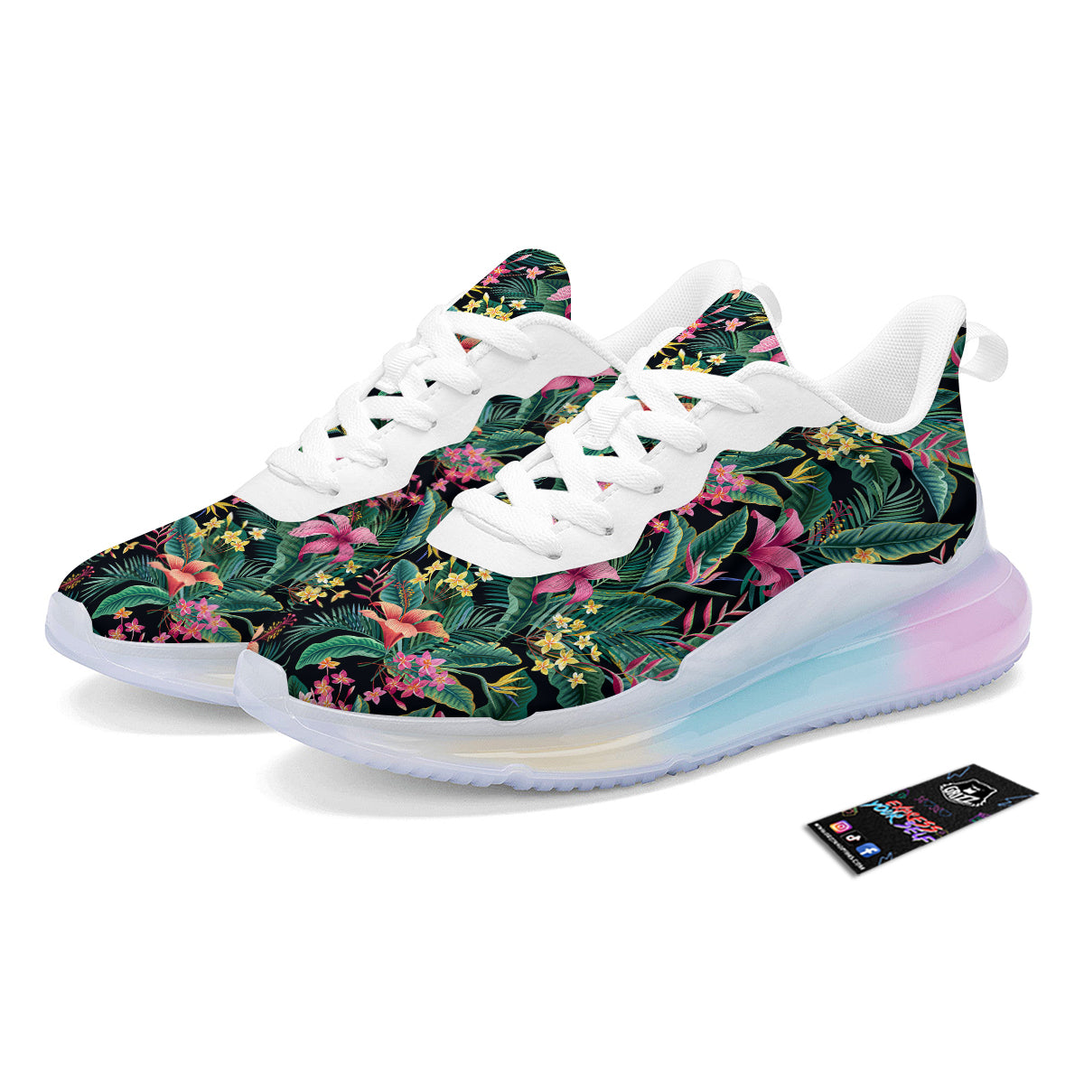 Hawaii Plants Tropical Print Pattern Running Sneakers-grizzshop