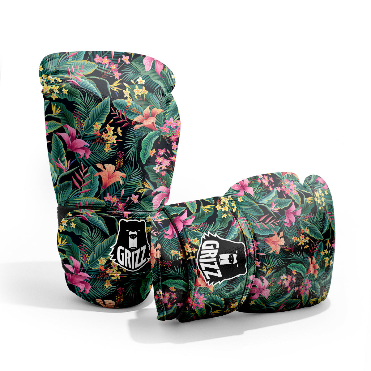 Hawaii Plants Tropical Print Pattern Sparring Gloves-grizzshop