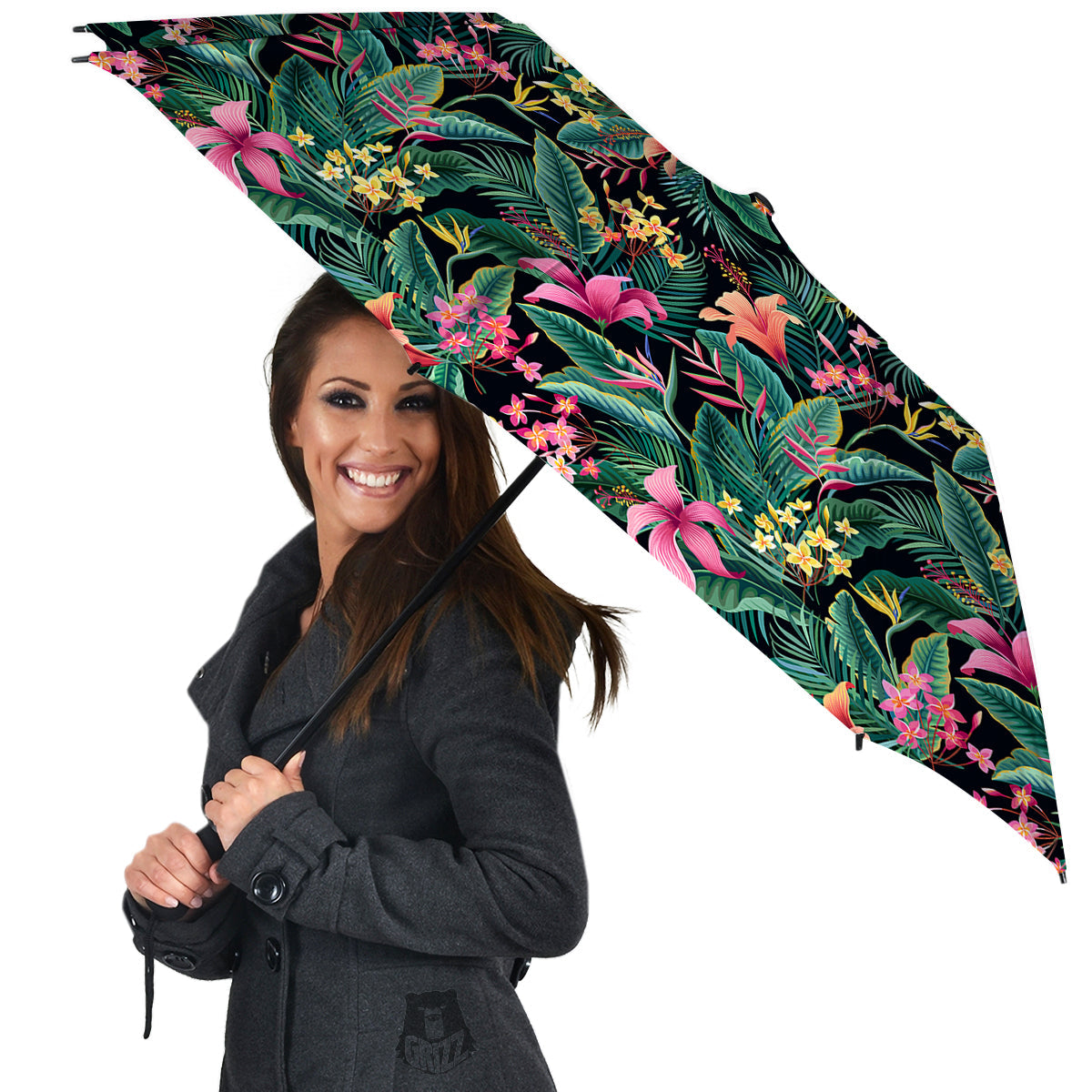 Hawaii Plants Tropical Print Pattern Umbrella-grizzshop