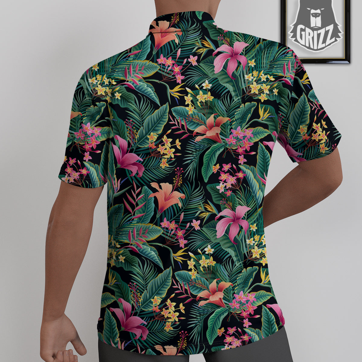 Hawaii Plants Tropical Print Pattern Untucked Shirts-grizzshop