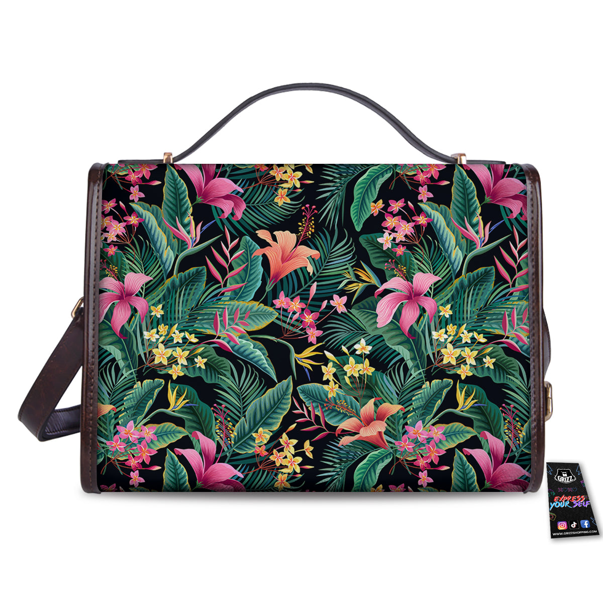 Hawaii Plants Tropical Print Pattern Women's Satchel Bag-grizzshop