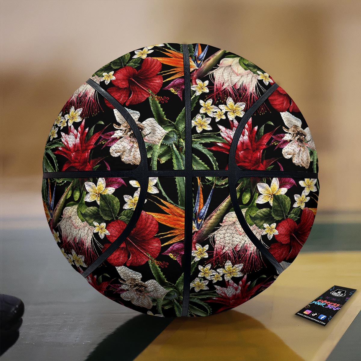 Hawaii Summer Tropical Print Pattern Basketball