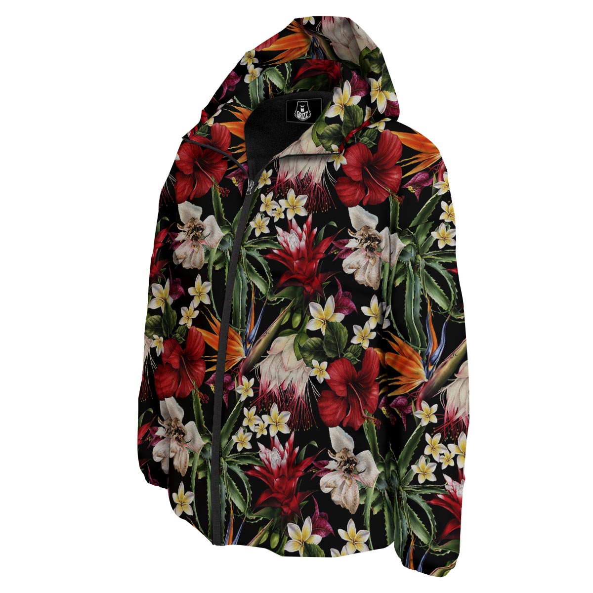 Hawaii Summer Tropical Print Pattern Down Jacket-grizzshop