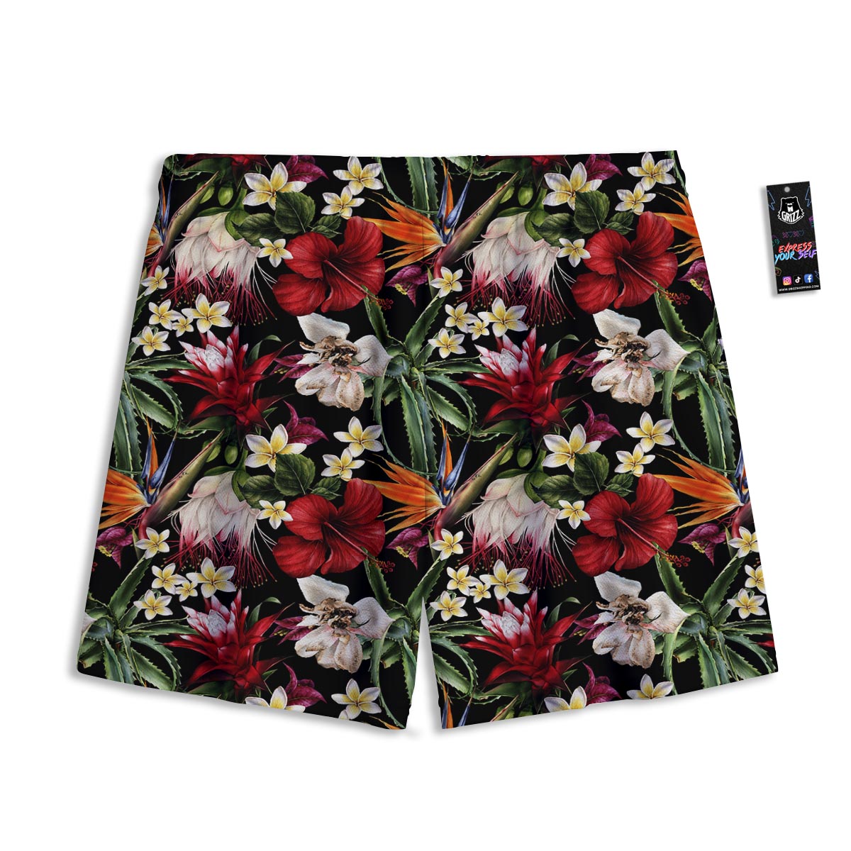 Hawaii Summer Tropical Print Pattern Mesh Shorts