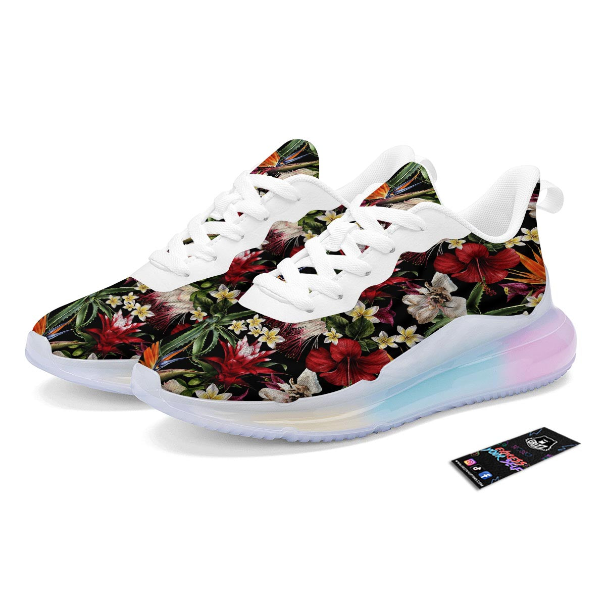 Hawaii Summer Tropical Print Pattern Running Sneakers-grizzshop