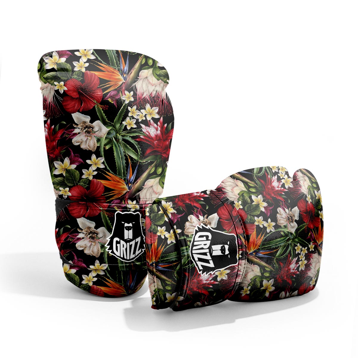 Hawaii Summer Tropical Print Pattern Sparring Gloves-grizzshop
