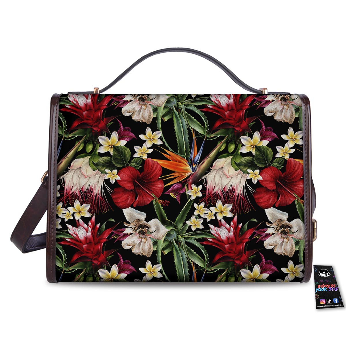 Hawaii Summer Tropical Print Pattern Women's Satchel Bag-grizzshop