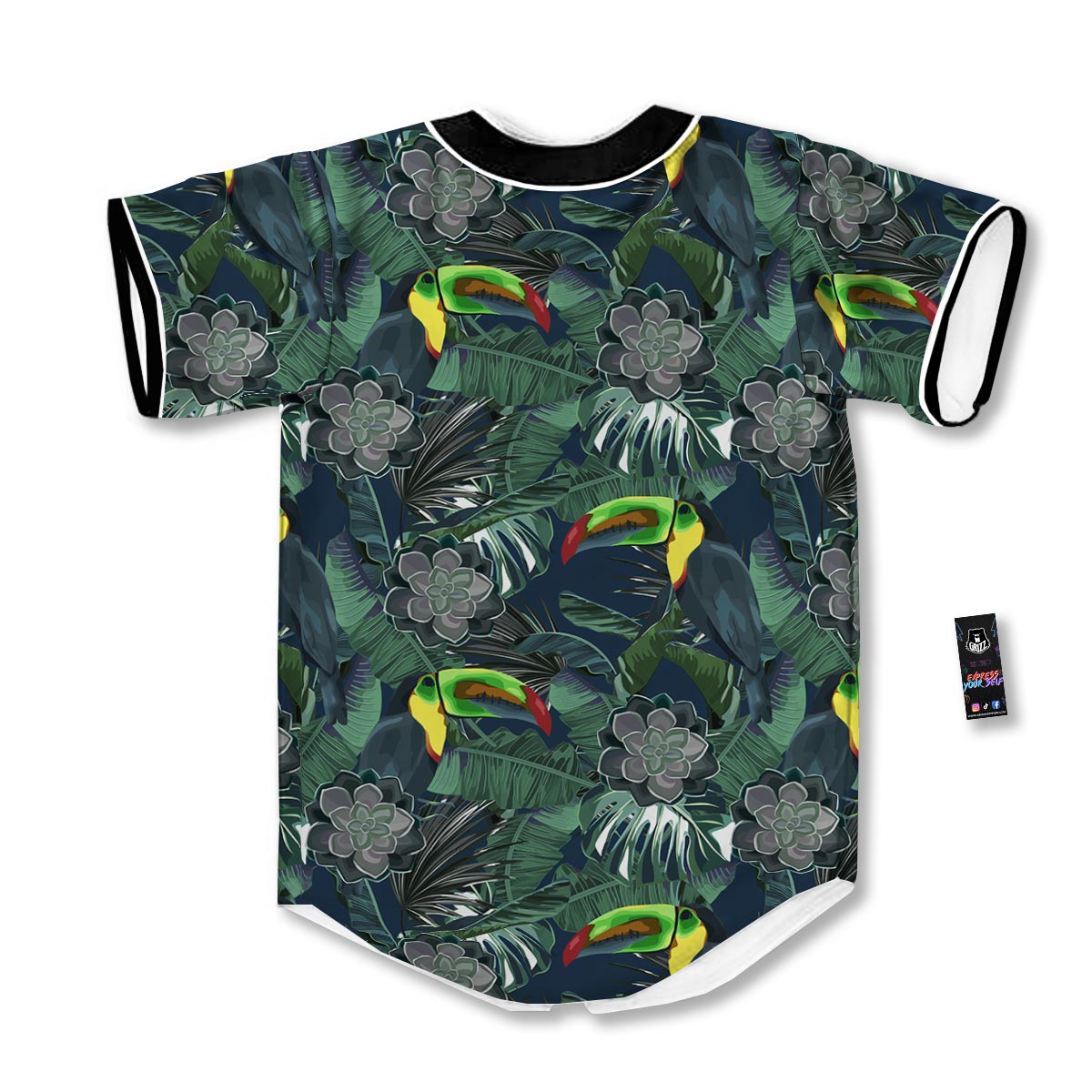 Hawaii Toucan Aloha Print Pattern Baseball Jersey-grizzshop