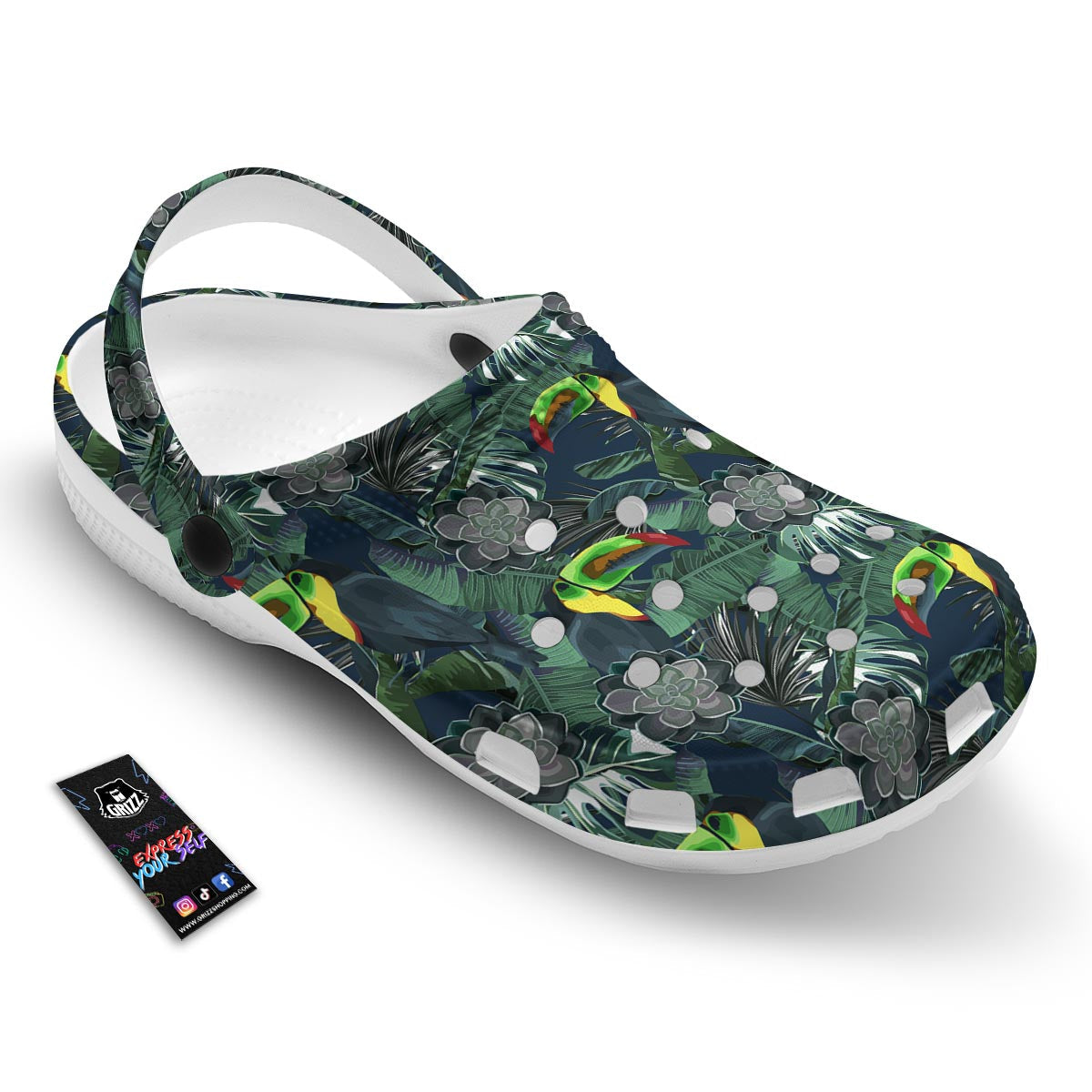 Hawaii Toucan Aloha Print Pattern Clog-grizzshop