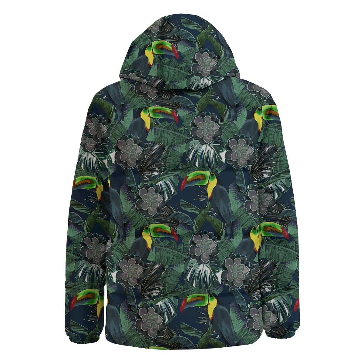 Hawaii Toucan Aloha Print Pattern Down Jacket-grizzshop
