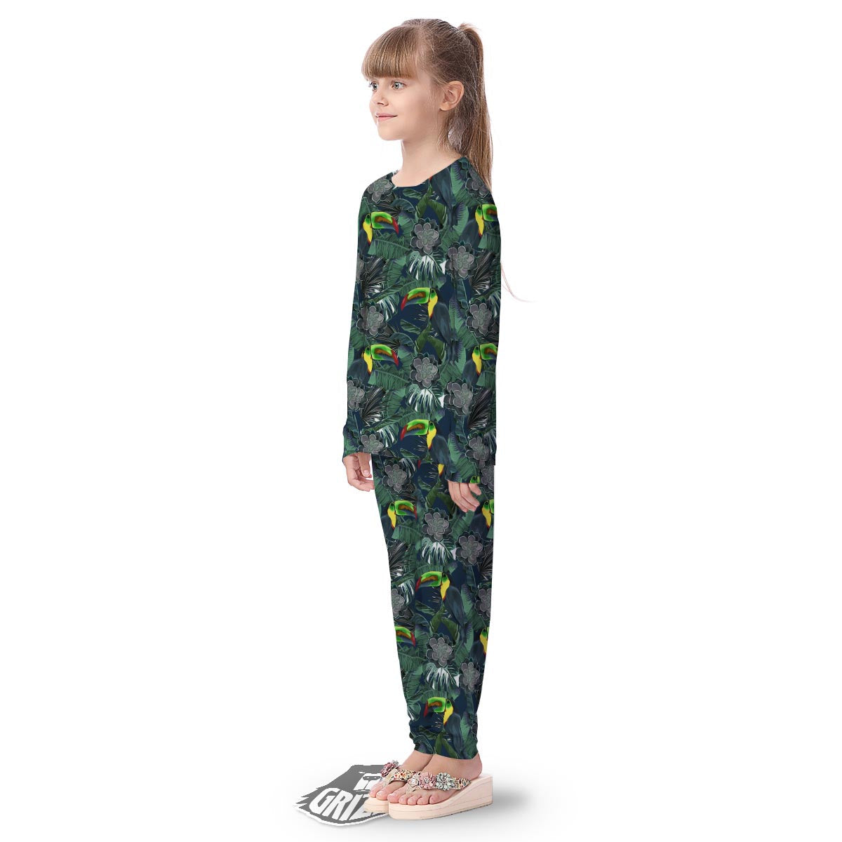 Hawaii Toucan Aloha Print Pattern Kid's Pajamas-grizzshop