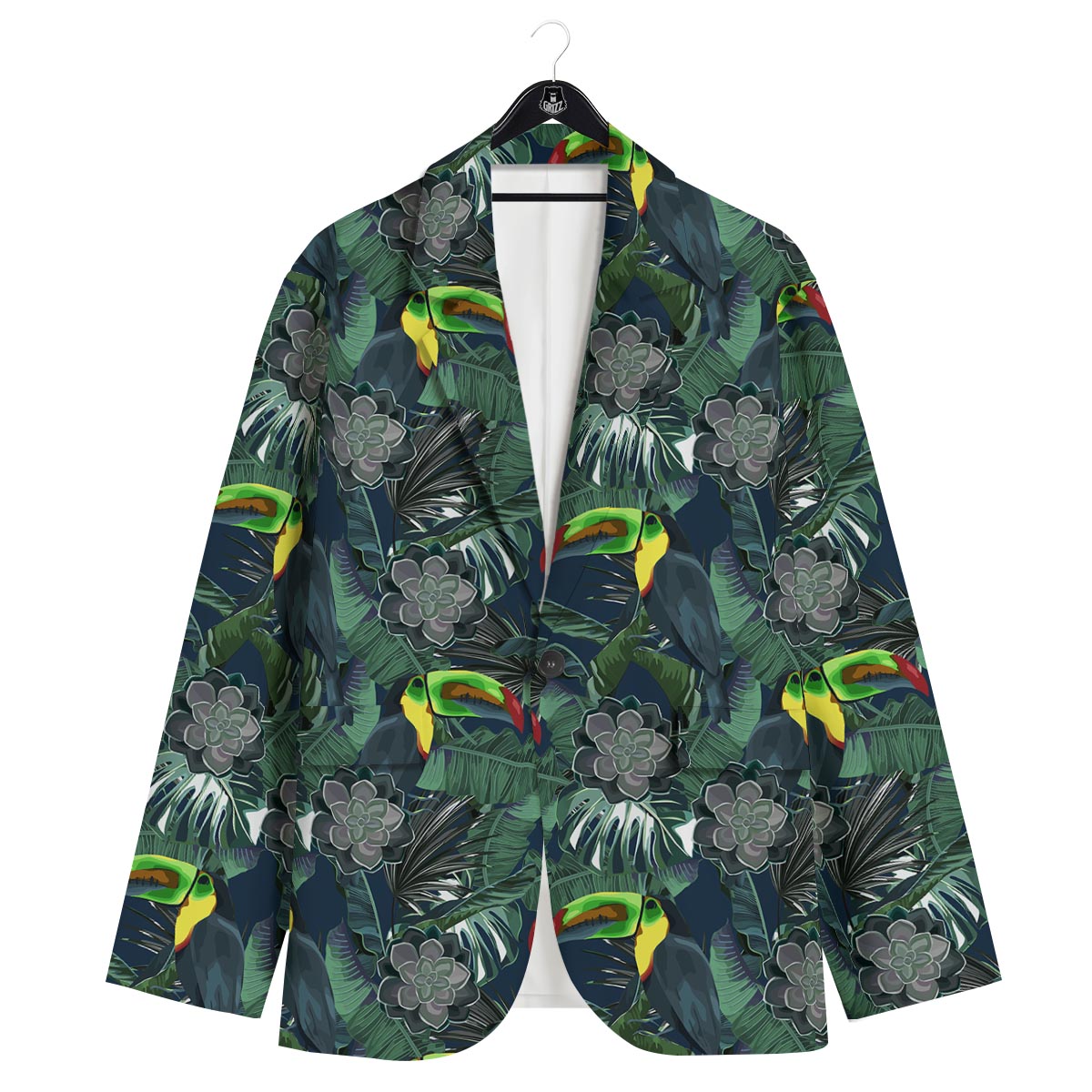 Hawaii Toucan Aloha Print Pattern Men's Sport Coat-grizzshop