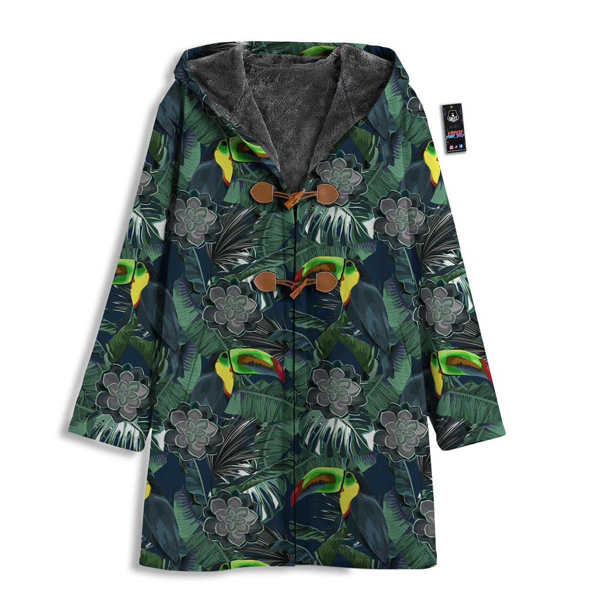 Hawaii Toucan Aloha Print Pattern Men's Windbreaker Jacket-grizzshop