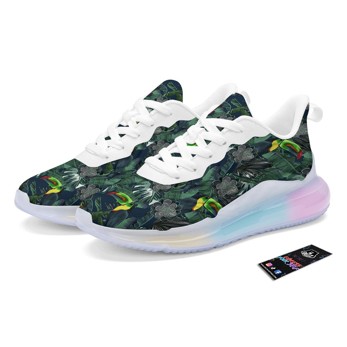 Hawaii Toucan Aloha Print Pattern Running Sneakers-grizzshop