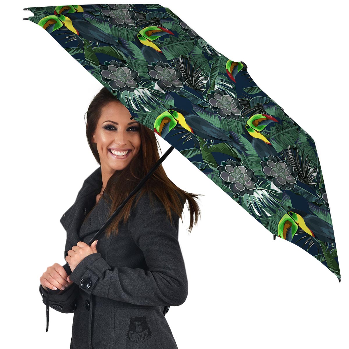 Hawaii Toucan Aloha Print Pattern Umbrella-grizzshop