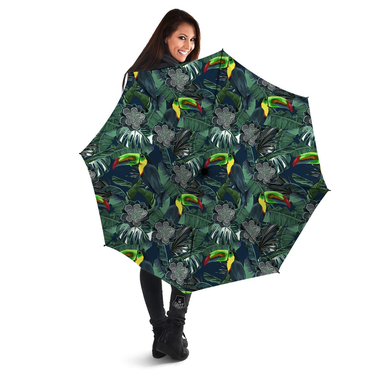 Hawaii Toucan Aloha Print Pattern Umbrella-grizzshop