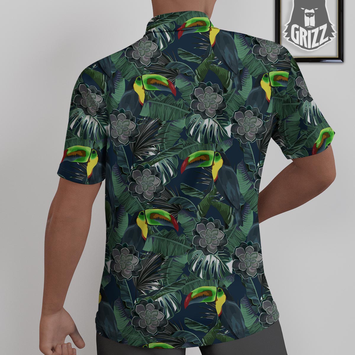 Hawaii Toucan Aloha Print Pattern Untucked Shirts-grizzshop