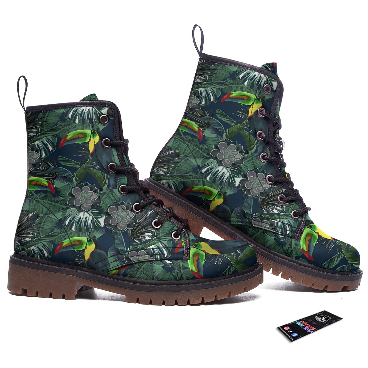 Hawaii Toucan Aloha Print Pattern Work Boots-grizzshop