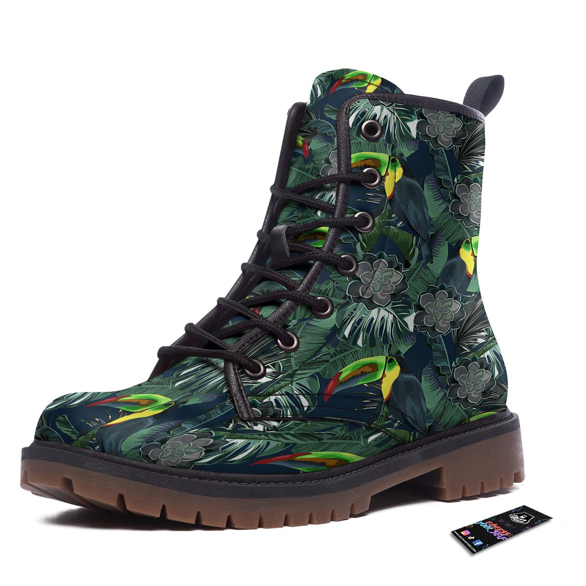 Hawaii Toucan Aloha Print Pattern Work Boots-grizzshop