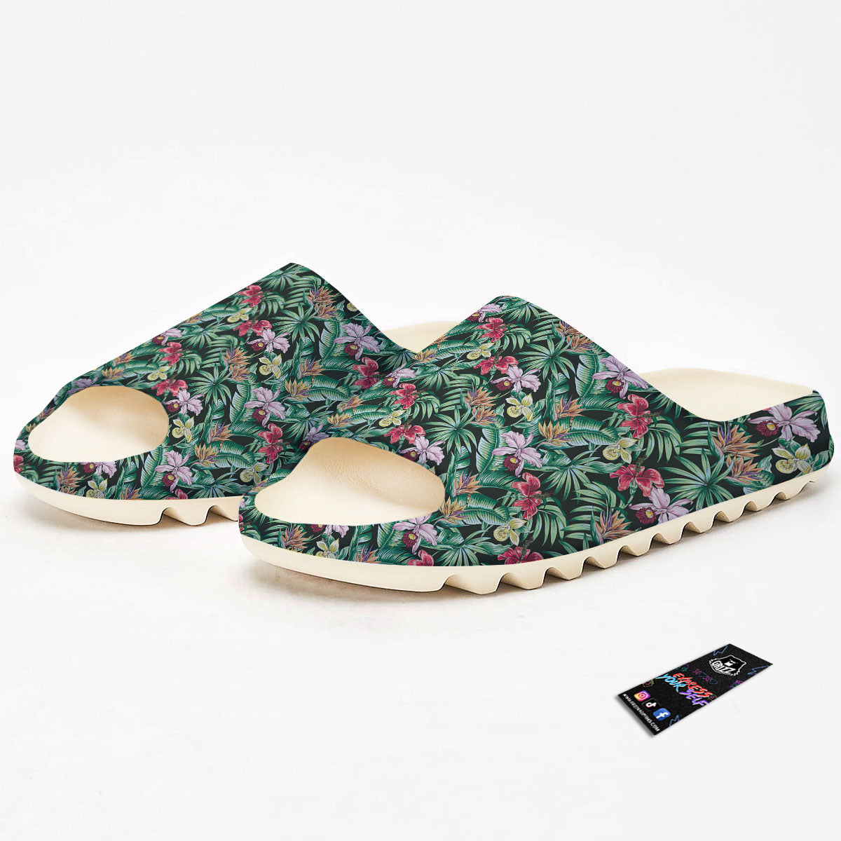 Hawaii Hibiscus Orchids Print Pattern Sandals-grizzshop